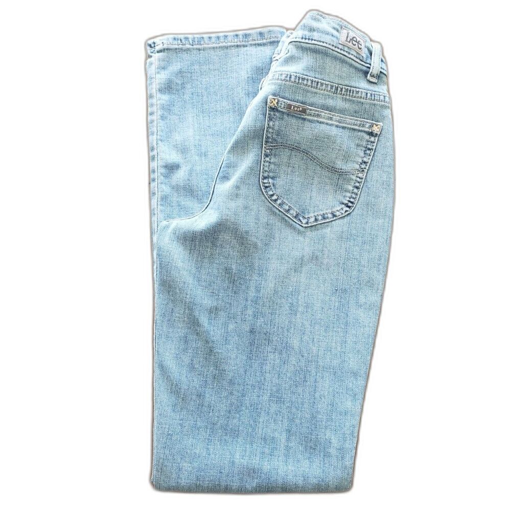 Lee - Relaxed Fit Jeans - Straight Leg - Mid Rise - Blue Wash - Women Size 2 - Picture 4 of 8